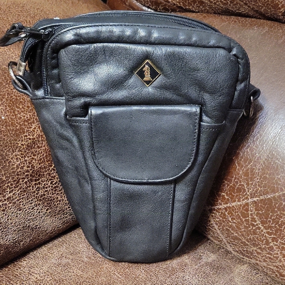 Black Leather Men's Bag